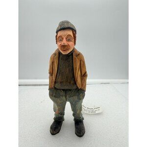 Gros Morne Crafts Hand Carved Wood Newfie Figure Newfoundland